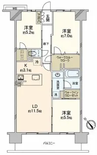 サンクレイドル伊勢原レジデンス Bloom Court【13階】の間取り