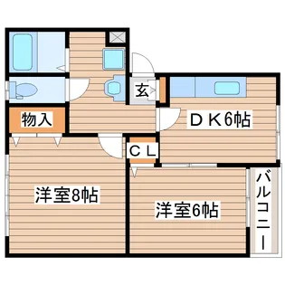 クレセール南仙台A【2階】の間取り