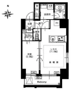 カーサ麻布ル・グラン【5階】の間取り