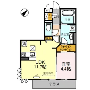 LaLuceTY(ラルーチェティーワイ)【1階】の間取り