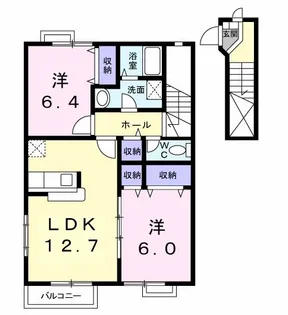 エルガーデン【2階】の間取り