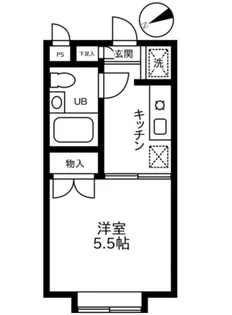 スカイコート矢部【1階】の間取り