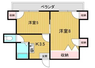 スワンハイツ【4階】の間取り