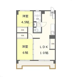 エルソーレ咲田【1階】の間取り