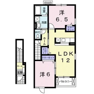 カーサ・フィオーレI【2階】の間取り
