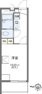 レオパレスヒューゲル参番館【3階】の間取り