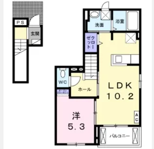 プレジールI【2階】の間取り