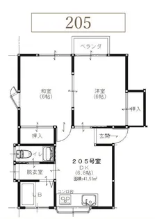フローレスII【2階】の間取り