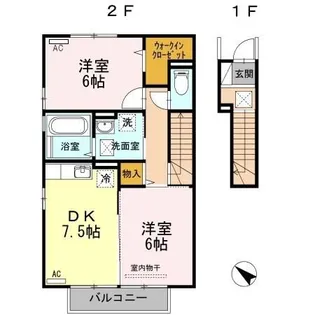 リリア 弐番館【2階】の間取り