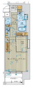 ファーストフィオーレ心斎橋イーストII【6階】の間取り