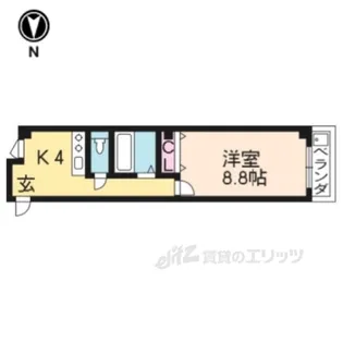 新町マンション【4階】の間取り