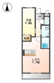 ウォーターミル九番館【1階】の間取り
