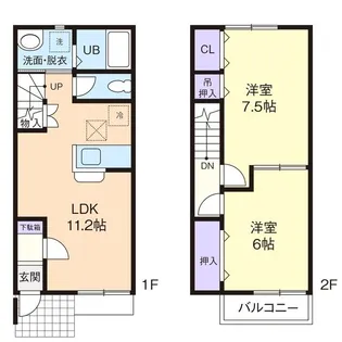 フォーシーズン玉里 A【2階】の間取り