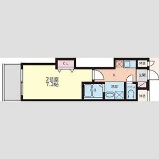 S-FORT弁天町【8階】の間取り