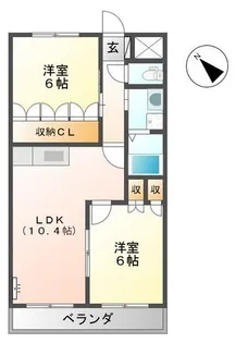 サンライズ・ガーデン大倉【1階】の間取り