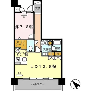 ロイヤルパークス豊洲【3階】の間取り