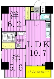 セレーノ六町【7階】の間取り