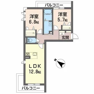 アル クレスト【2階】の間取り