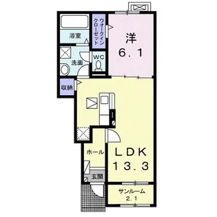 クラール国分寺B【1階】の間取り