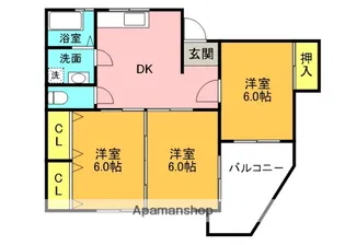 宮内ハイツ【4階】の間取り