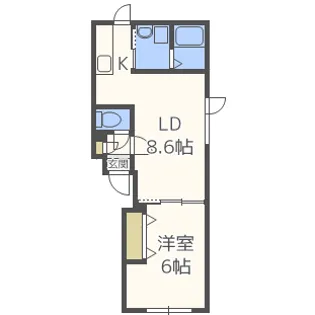 ウニート55【2階】の間取り
