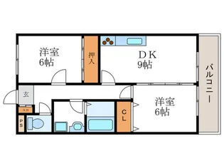 ウエストスクエアI【3階】の間取り