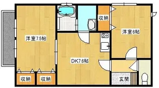 ○プライムヒルズII【1階】の間取り