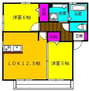 ガーデンハイム幸【1階】の間取り