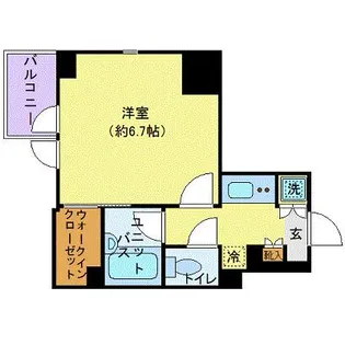 CITY SPIRE新川【11階】の間取り