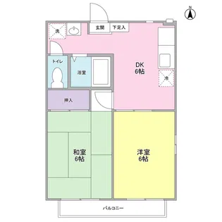 フェリース旗の台【2階】の間取り