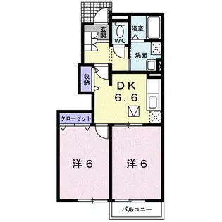 プリムローズA【1階】の間取り