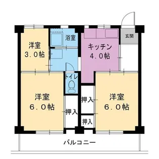 ビレッジハウス谷口4号棟【2階】の間取り
