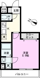 EVISSAN北越谷【3階】の間取り