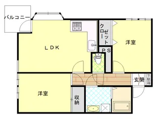 シェルブール甲斐【2階】の間取り