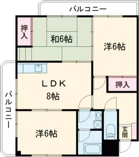 マークハイツ若葉【2階】の間取り