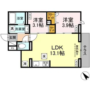グラナーデ石神井台【1階】の間取り