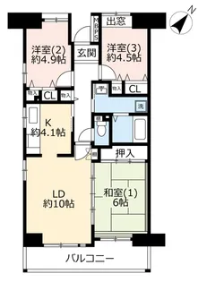 URグリーンプラザ幕張【7階】の間取り