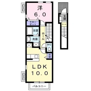グリーンパークD【2階】の間取り