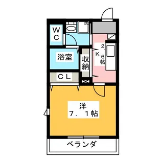モアナ元住吉【1階】の間取り