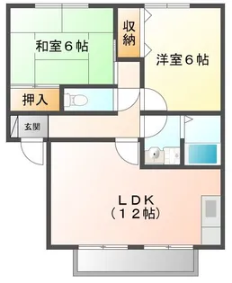 ブルーパール B【2階】の間取り