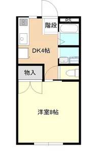 ハイツサンテルヌマA【1階】の間取り