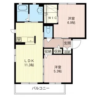 エコルドソレイユ C棟【2階】の間取り
