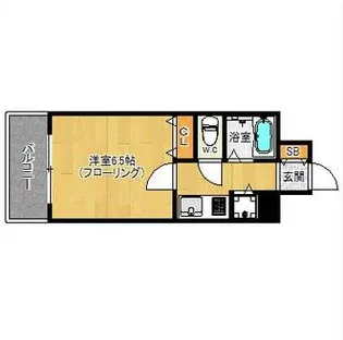 ピュアドームエール大濠【7階】の間取り