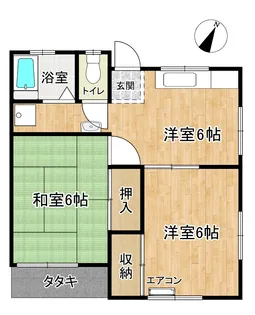 コーポユタカA【1階】の間取り