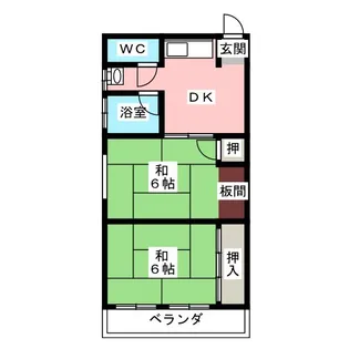 コーポ大岩【2階】の間取り