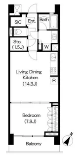 1SLDKの間取り画像