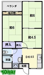 サンスカイまことマンション【3階】の間取り