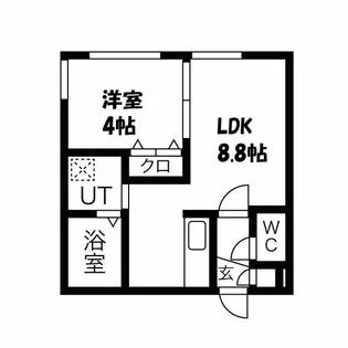 プリヴィレッジ東札幌【1階】の間取り