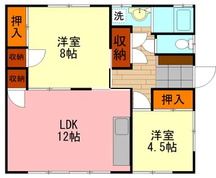 栃木県芳賀郡益子町大字前沢【一戸建】の間取り