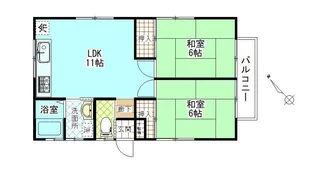 佐伯日本保安社宅【2階】の間取り